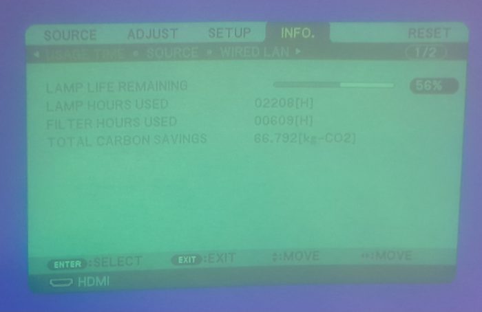 Nec HDMI VGA Projector with 2208 Lamp Hours Used NP-M271X - Image 2