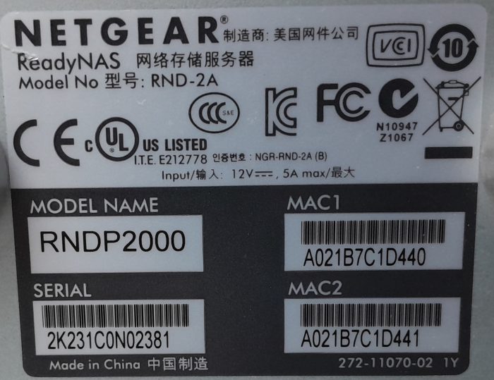 Netgear NAS Network Storage ReadyNAS RND-2A - Image 3