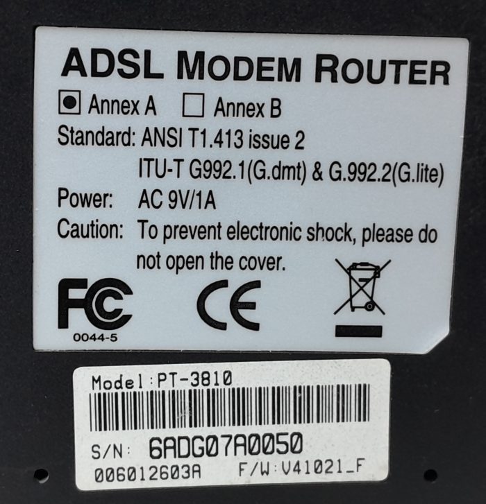 eTEC ADSL Modem Router PT-3810 - Image 3