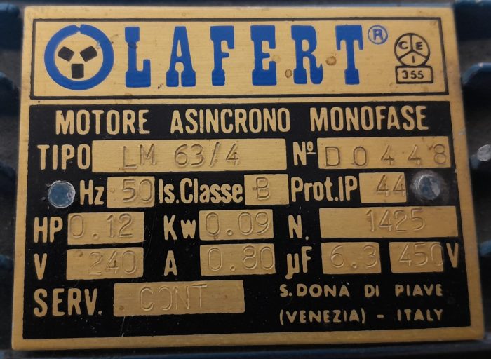 Lafert LM Motor Compton Compressor 63/4 - Image 3