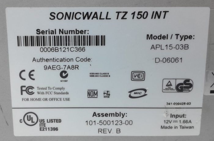 SonicWALL Firewall Network Security TZ 150 INT APL15-03B - Image 3