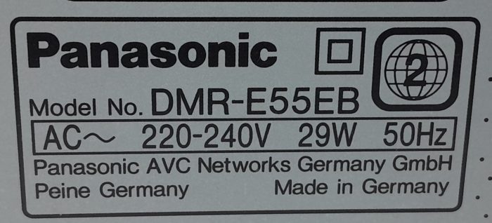 Panasonic DVD Video Recorder DMR-E55EB - Image 3
