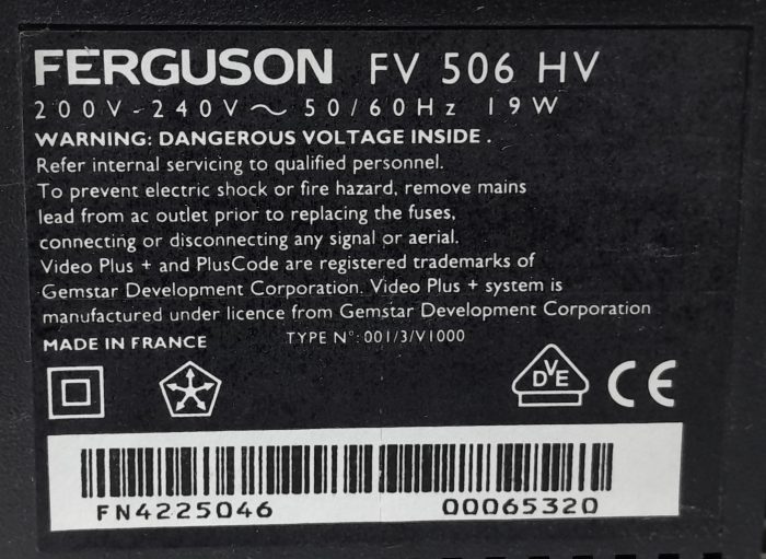 Ferguson Cassette Player FV 506 HV - Image 3