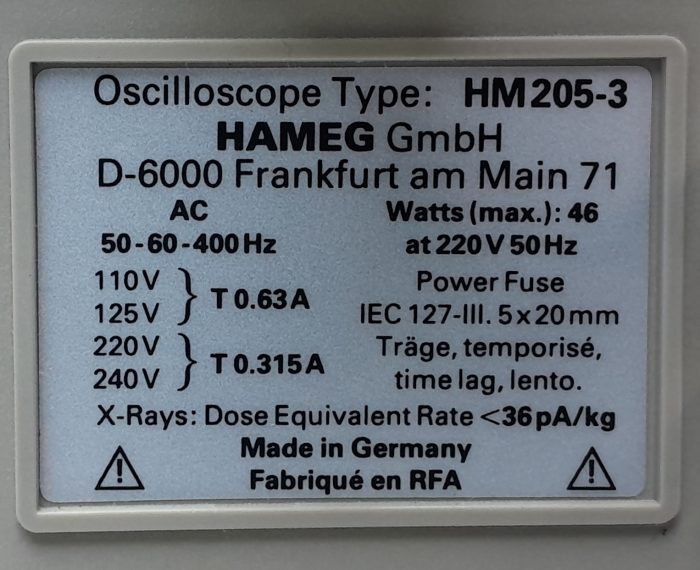 Hameg GmbH Oscilloscope HM205-3 - Image 3