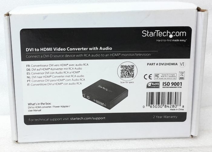 Startech .com DVI to HDMI Video Converter With Audio DVI2HDMIA - Image 2