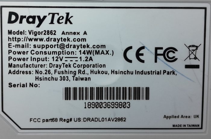Draytek VDSL2 Security Firewall Vigor2862 - Image 3