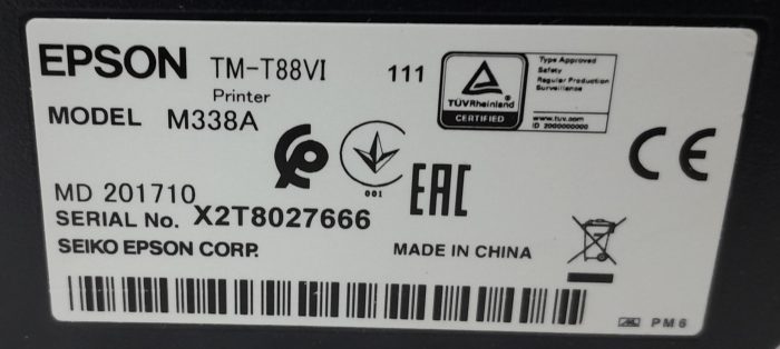 Epson Label Printer TM-T88VI M338A - Image 3