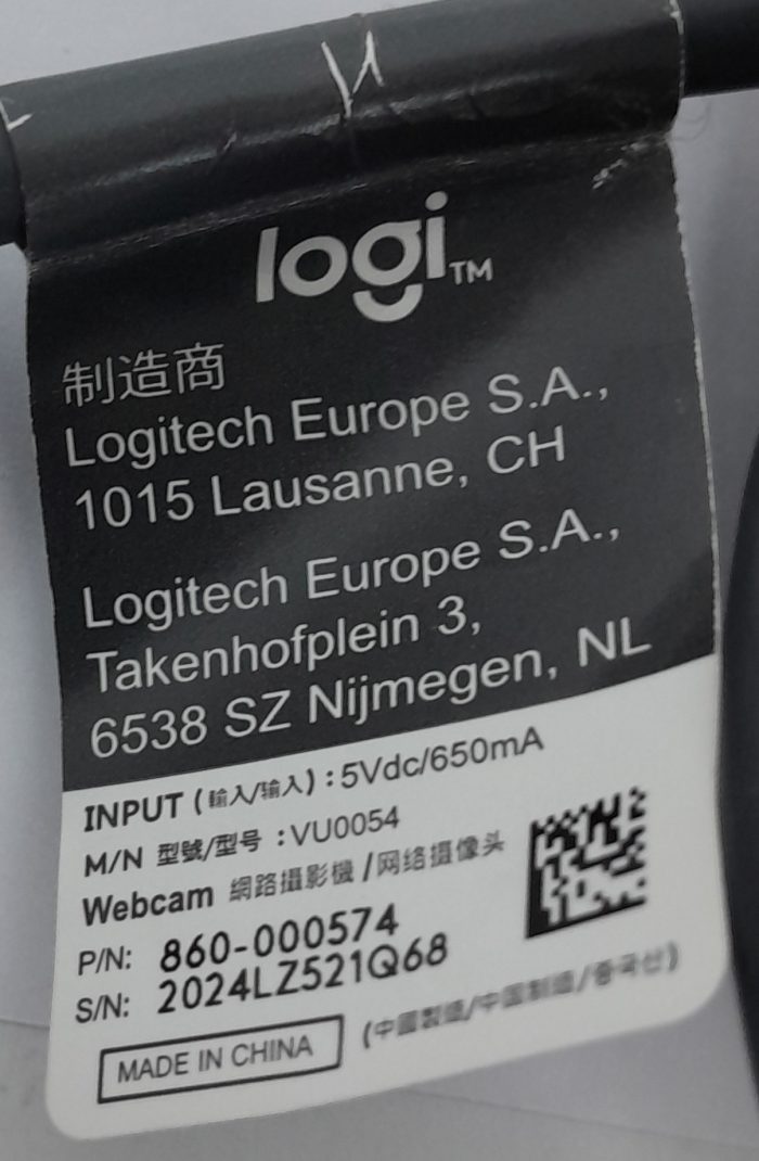 Logitech Type C Webcam VU0054 - Image 3