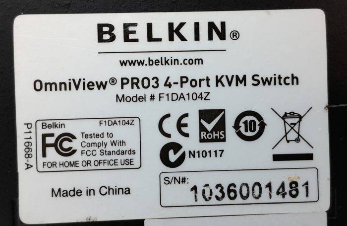 Belkin Omniview PRO3 4-Port KVM Switch F1DA104Z - Image 3