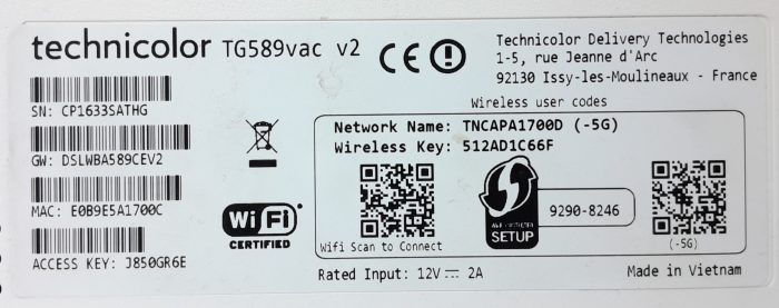 Technicolor Wireless Router TG589vac v2 - Image 3