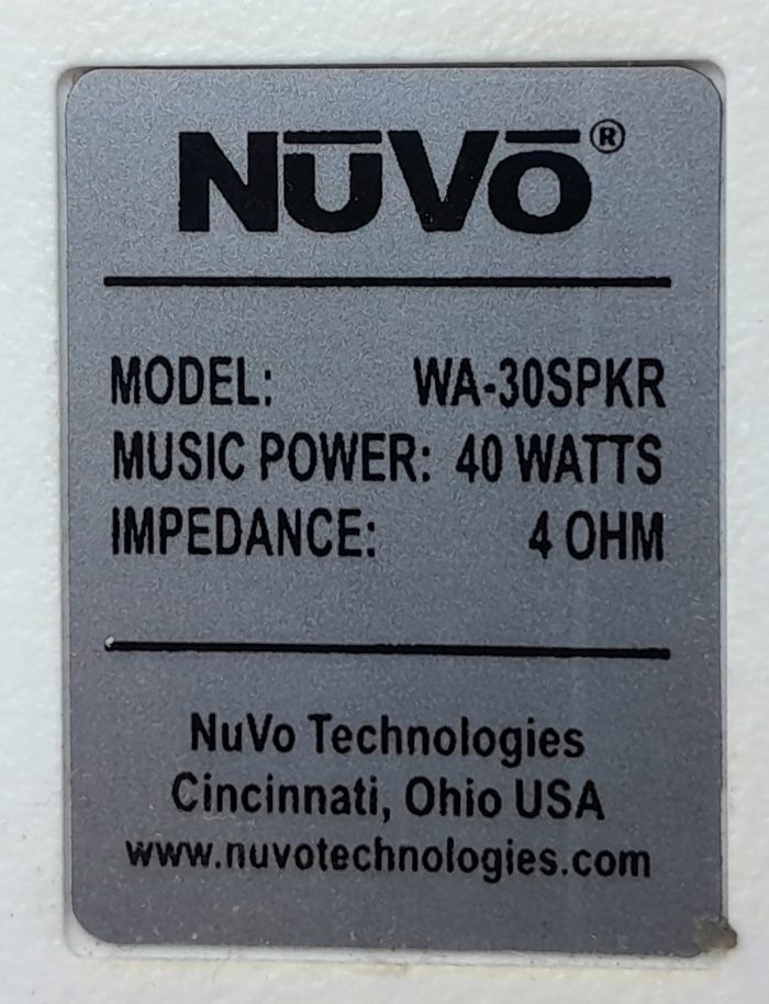 Nuvo Speakers (Pair) WA-30SPKR - Image 3