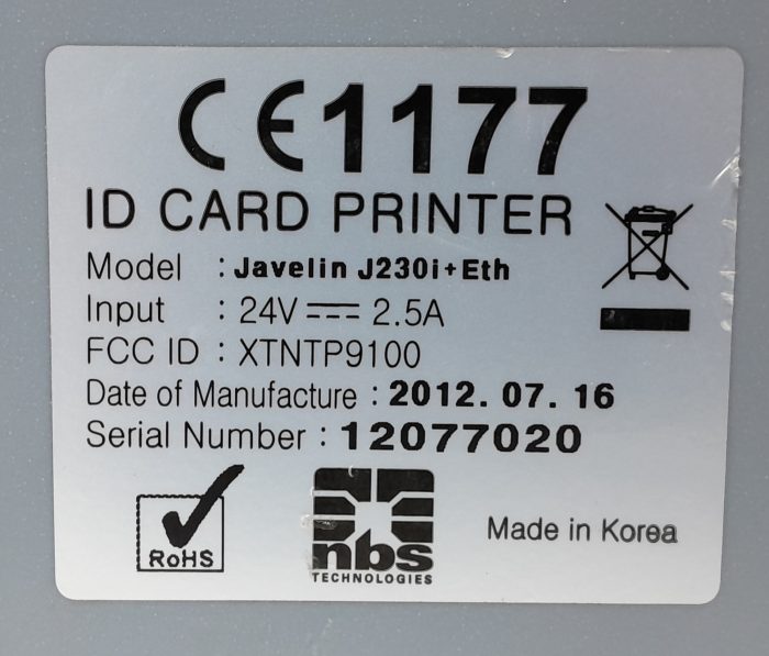 Javelin ID Card Printer J230i - Image 3
