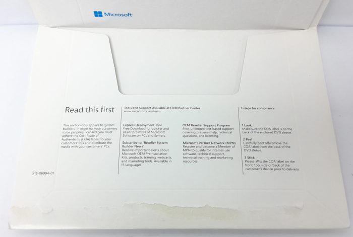 Microsoft OEM System Builder License VERSION 1809 - Image 5