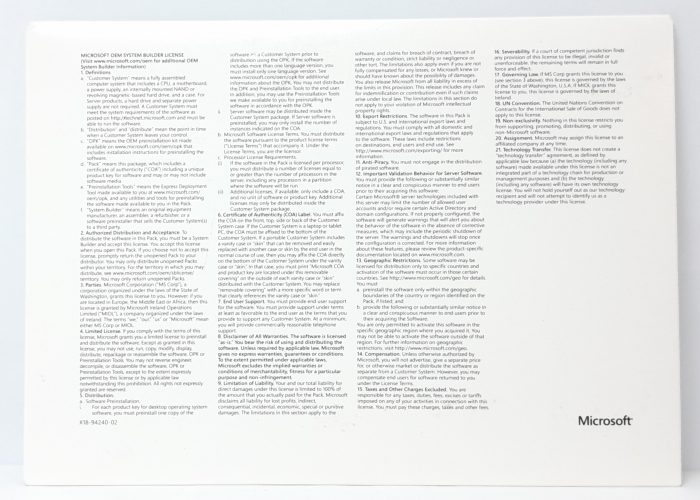 Microsoft OEM System Builder License VERSION 1607 - Image 4