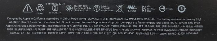 Apple MacBook Air Battery A1496 - Image 5
