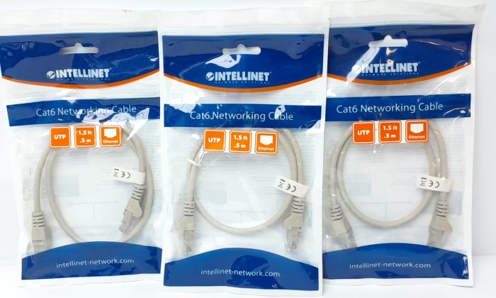 Intellinet Cat6 Cable UTP 0.5 GRAY Molded - Joblot x3 - Image 2