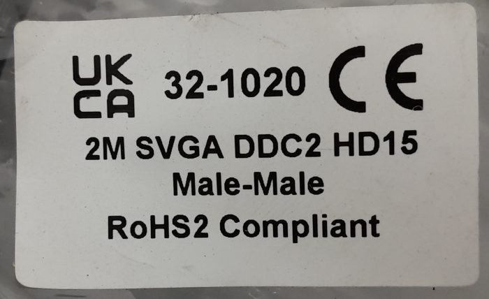 UKCA 2M SVGA DDC2 Cables 32-1020 - Joblot x6 - Image 3