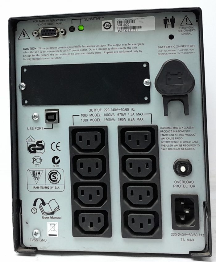 APC Smart-UPS 1000 Uninterrupted Power Supply (UPS) SUA1000I - Image 6