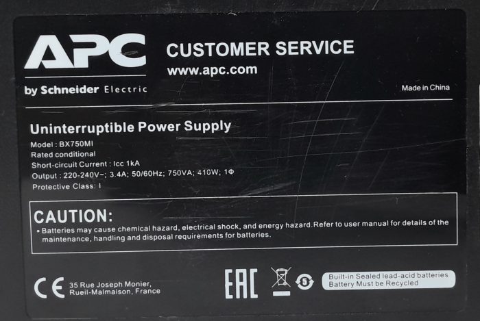 APC Uninterrupted Power Supply (UPS) BX750MI - Image 3