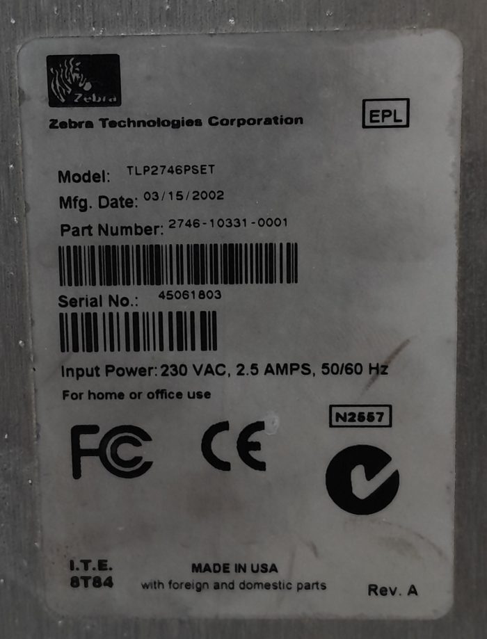 Zebra Thermal Printer 2746 - Image 3