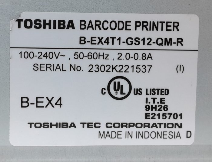 Toshiba Barcode Printer B-EX4 - Image 3