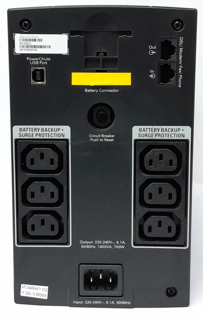 APC Back-UPS 1400 Uninterrupted Power Supply (UPS) BX1400UI - Image 4