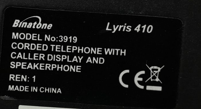 Binatone Corded Telephone Lyris 410 3919 - Image 8