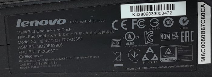 Lenovo Thinkpad Onelink Pro Docking Station DU9033S1 - Image 8