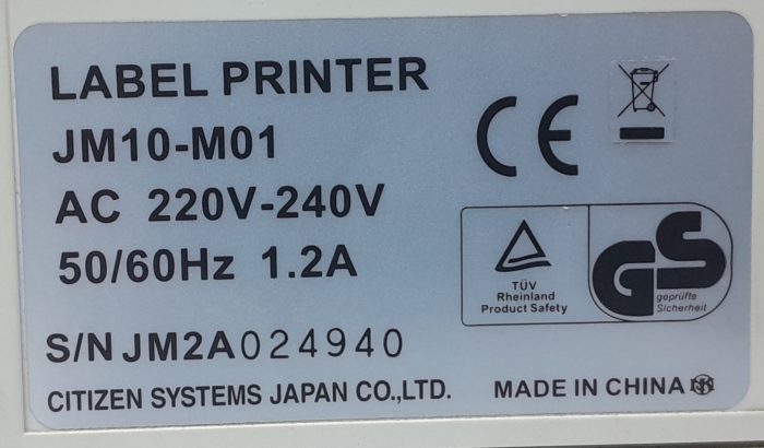 Citizen Label Printer JM10-M01 (CLP-521) - Image 8
