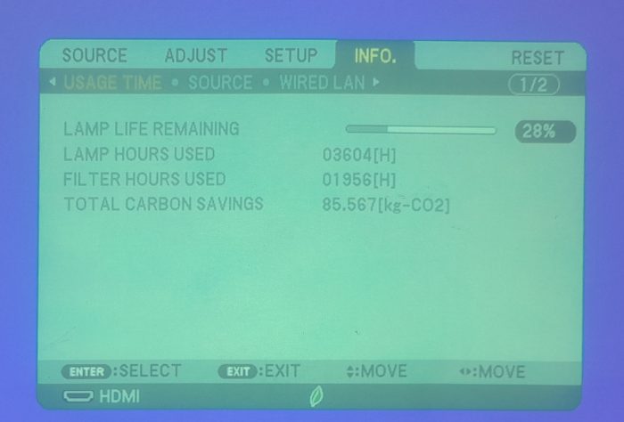 Nec HDMI VGA Projector with 3604 Lamp Hours Used NP-M271X - Image 3