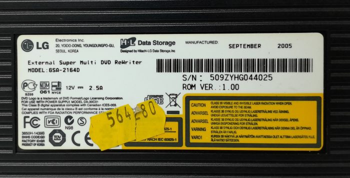 LG External Super Multi DVD Rewriter GSA-2164D - Image 8