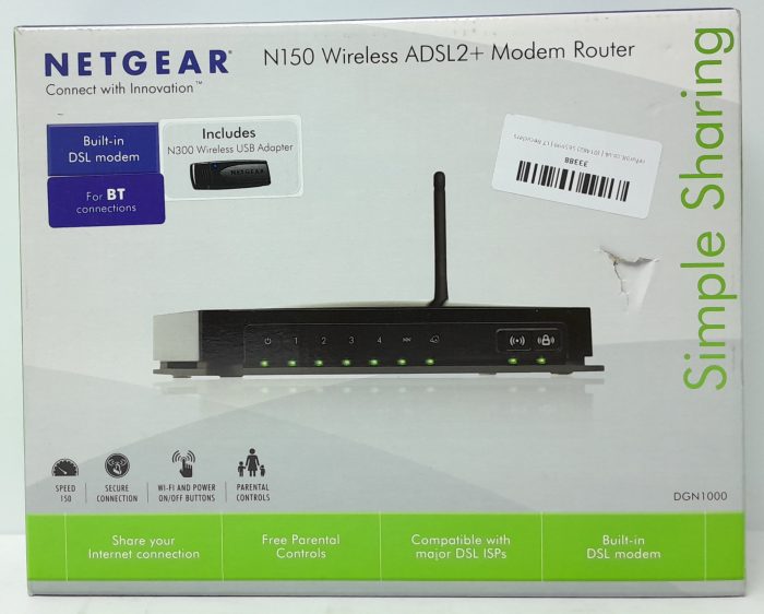 Netgear N150 Wireless ADSL2+ Modem Router DGN1000 - Image 7