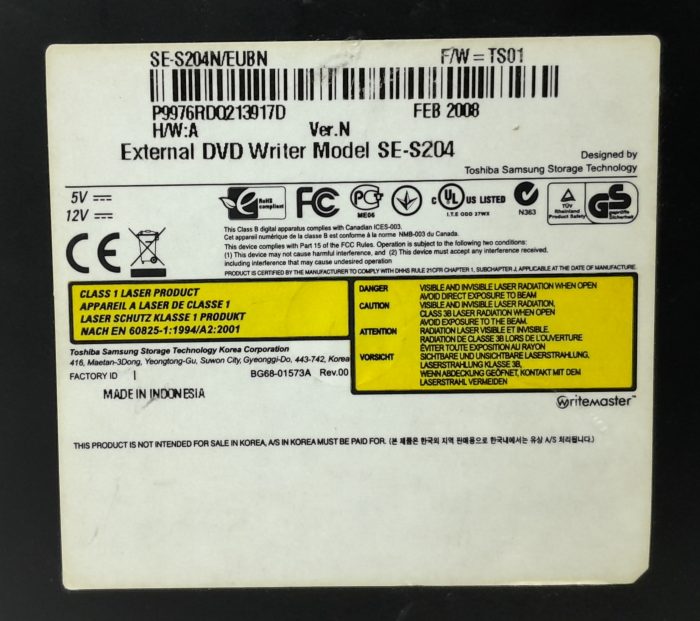 Samsung External DVD Writer SE-S204 - Image 7