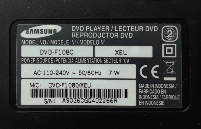 Samsung DVD Player DVD-F1080 - Image 8