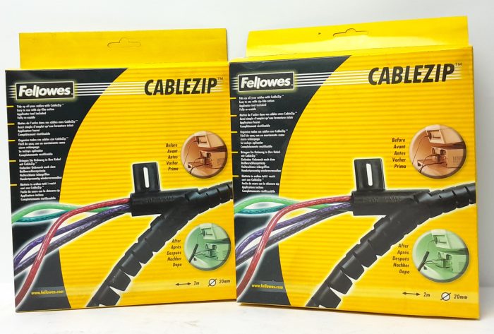 Fellowes Cable Zip Management System 20Mmx2m Black  - JL x2 994395 - Image 2