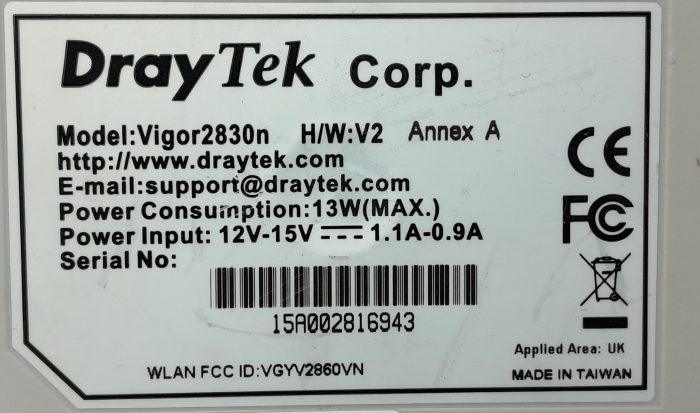 Draytek ADSL2+ Security Firewall Vigor2830n - Image 7