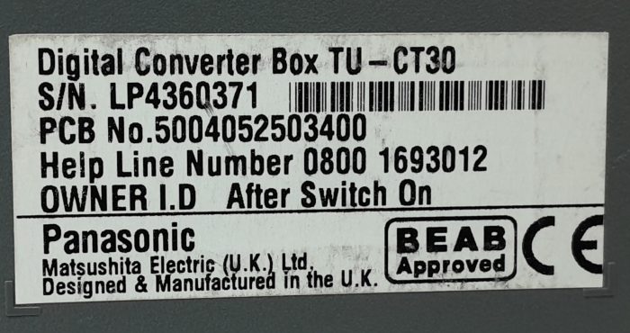 Panasonic Digital Converter Box TU-CT30 - Image 7