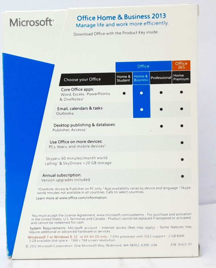 Microsoft Office Home and Business 2013 Only Medialess Product Key T5D01595 - Image 4