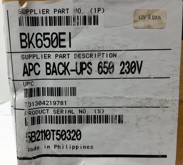 APC Uninterrupted Power Supply (UPS) Back-UPS 650 BK650EI - Image 7