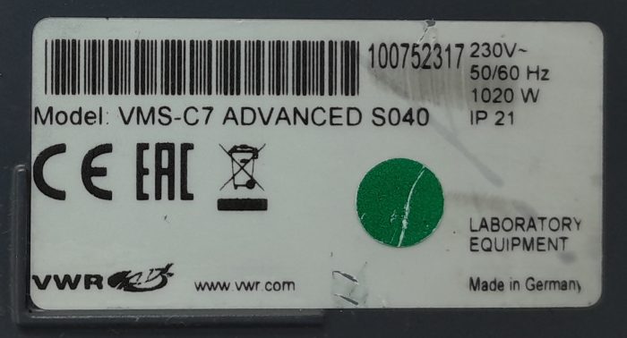 VWR Hotplate Stirrer VMS-C7 ADVANCED S040 - Image 8