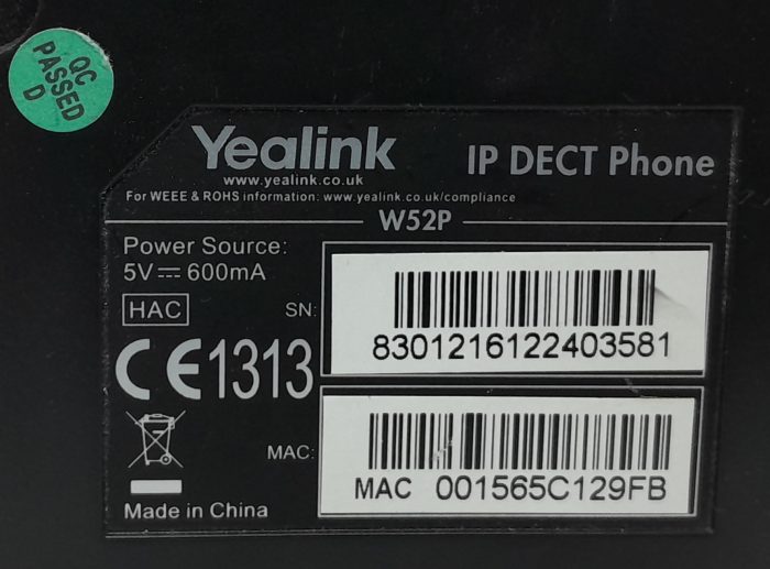 Yealink IP DECT Phone Base Station W52P - Image 7