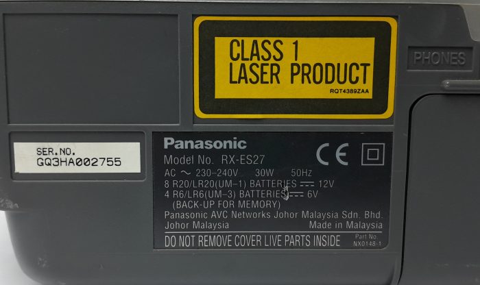 Panasonic Radio Cassette CD Player RX-ES27 - Image 8