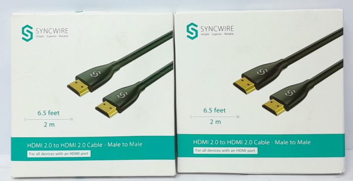 Syncwire HDMI Cable SW-HD032 - Joblot x2 - Image 2