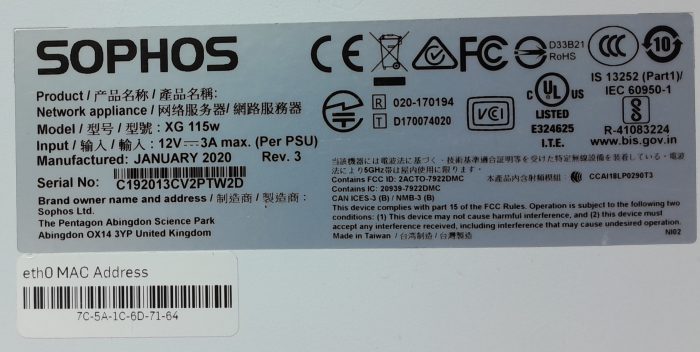 Sophos Security Firewall XG 115w - Image 6