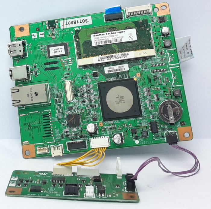 Canon I-Sensys LBP6670DN Main Controller Board FM0-0907 with Circuit Board FM0-1138 - Image 2