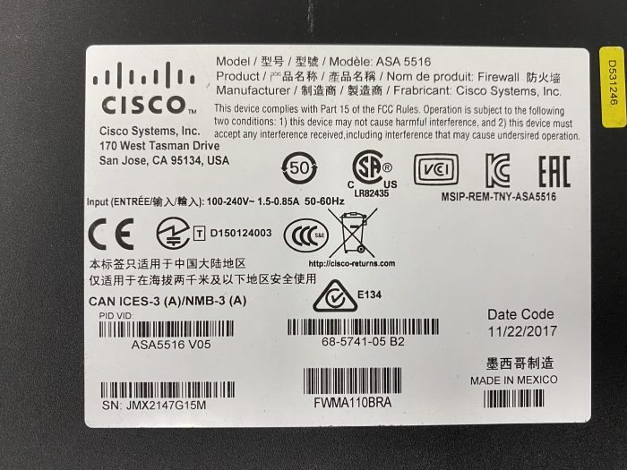 Cisco Asa 5516-x