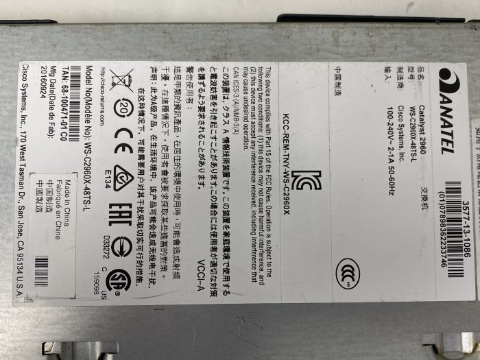 Cisco Ws-c2960-x-48ts-l