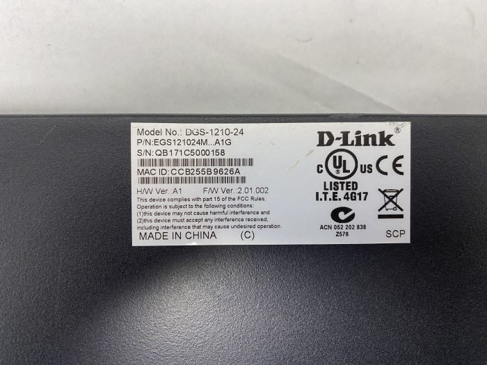 Dlink Dgs121024 Ver.:a1