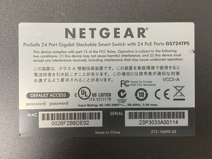 Netgear Gs724tps