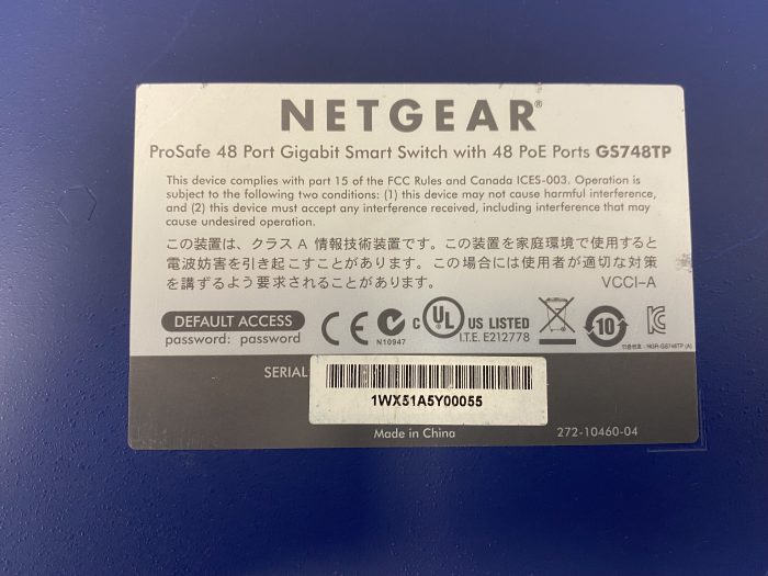 Netgear Gs748tp